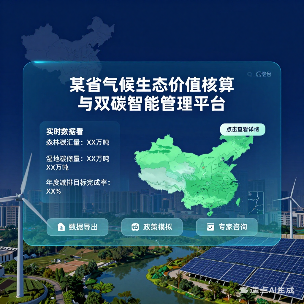 某省气候生态价值核算与双碳智能管理平台